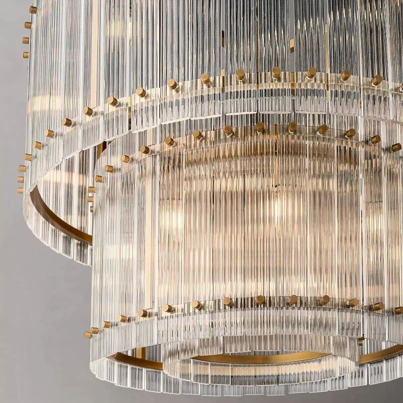 Sanma Two-Tier Luxury Round Living Room Chandelier 37"