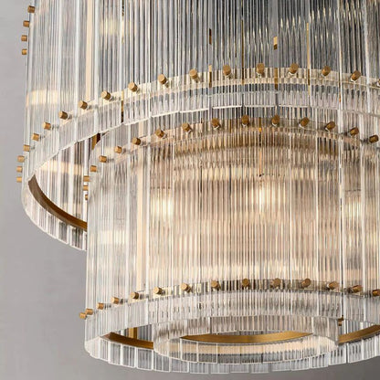 Sanma Two-Tier Luxury Round Living Room Chandelier 37"