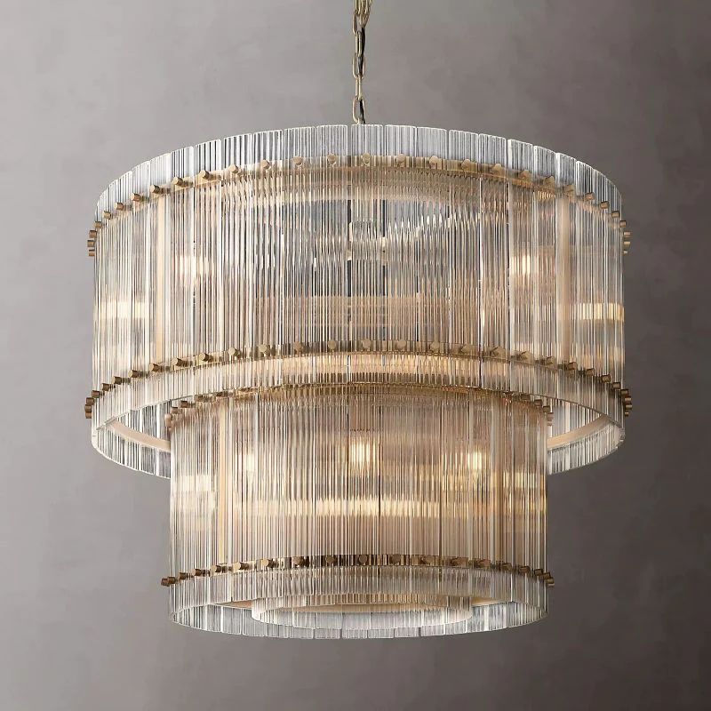 Sanma Two-Tier Luxury Round Living Room Chandelier 37"