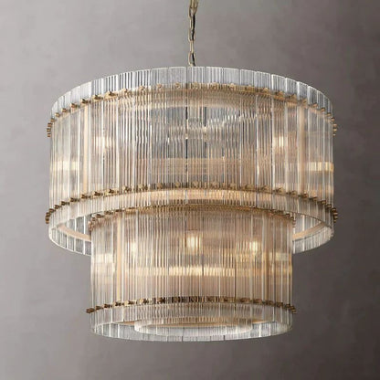 Sanma Two-Tier Luxury Round Living Room Chandelier 37"