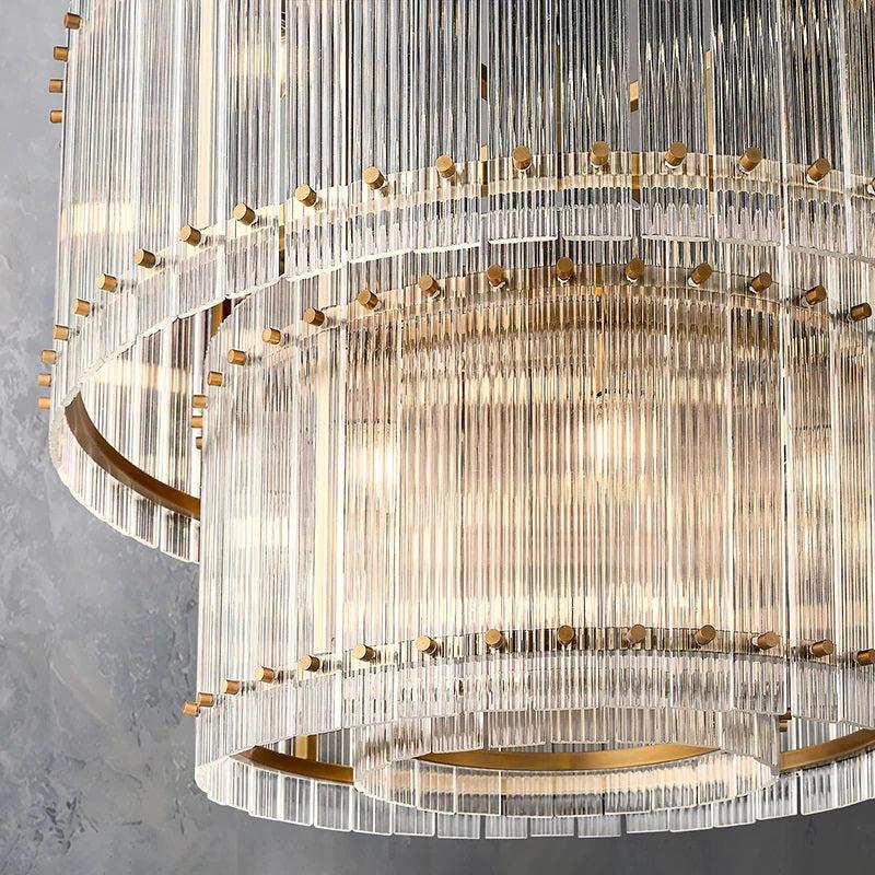 Sanma Two-Tier Luxury Round Living Room Chandelier 37"