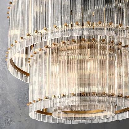 Sanma Two-Tier Luxury Round Living Room Chandelier 37"