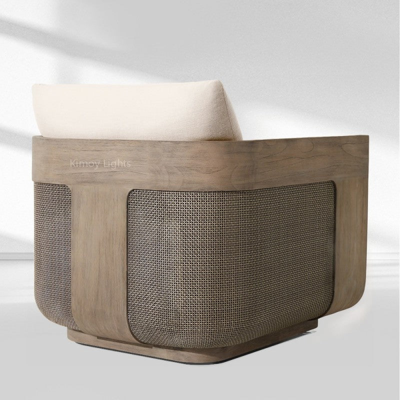 Sedon Cane Teak Lounge Chair