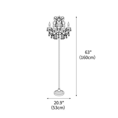 20.9" Crystal Floor Lamp