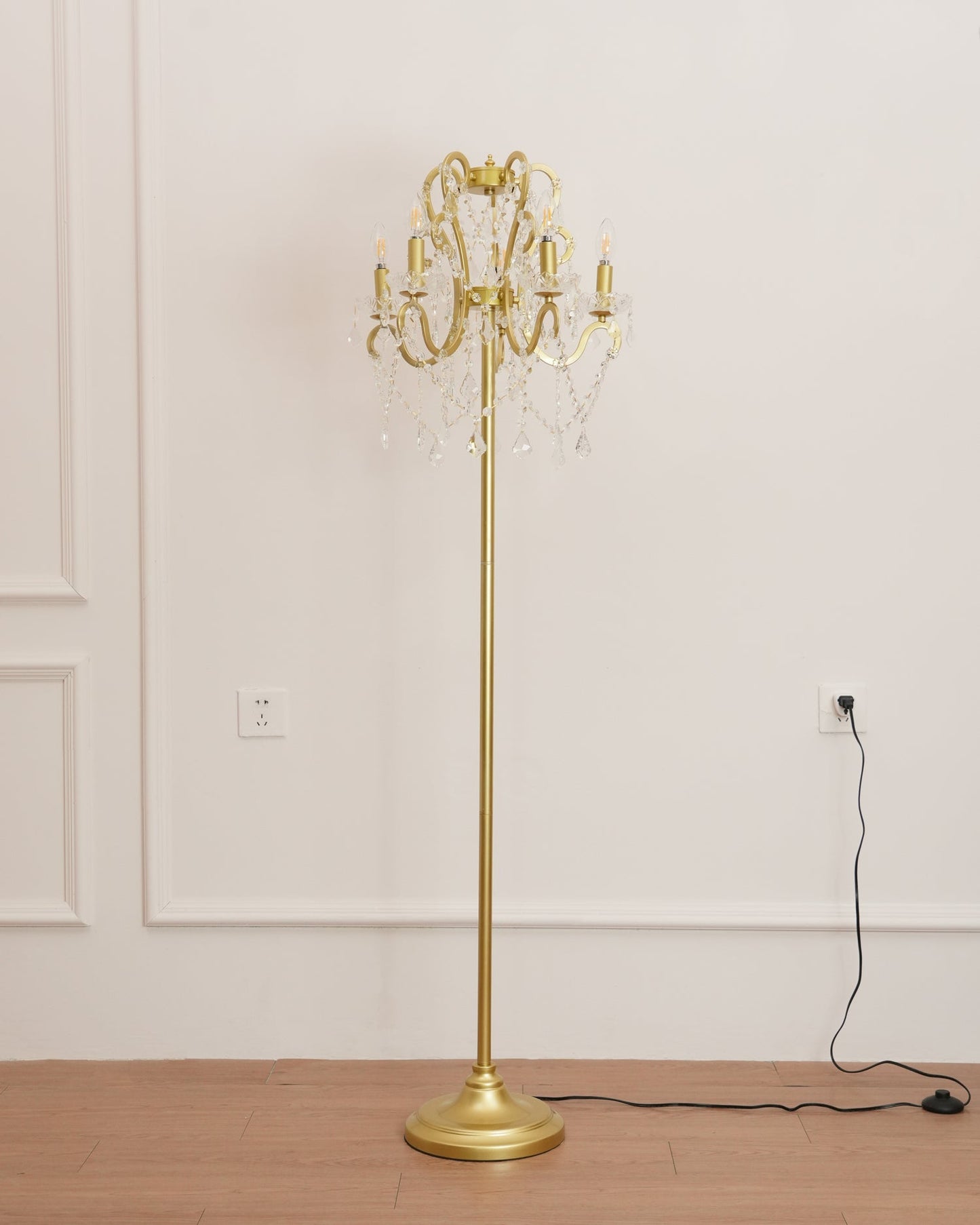 20.9" Crystal Floor Lamp