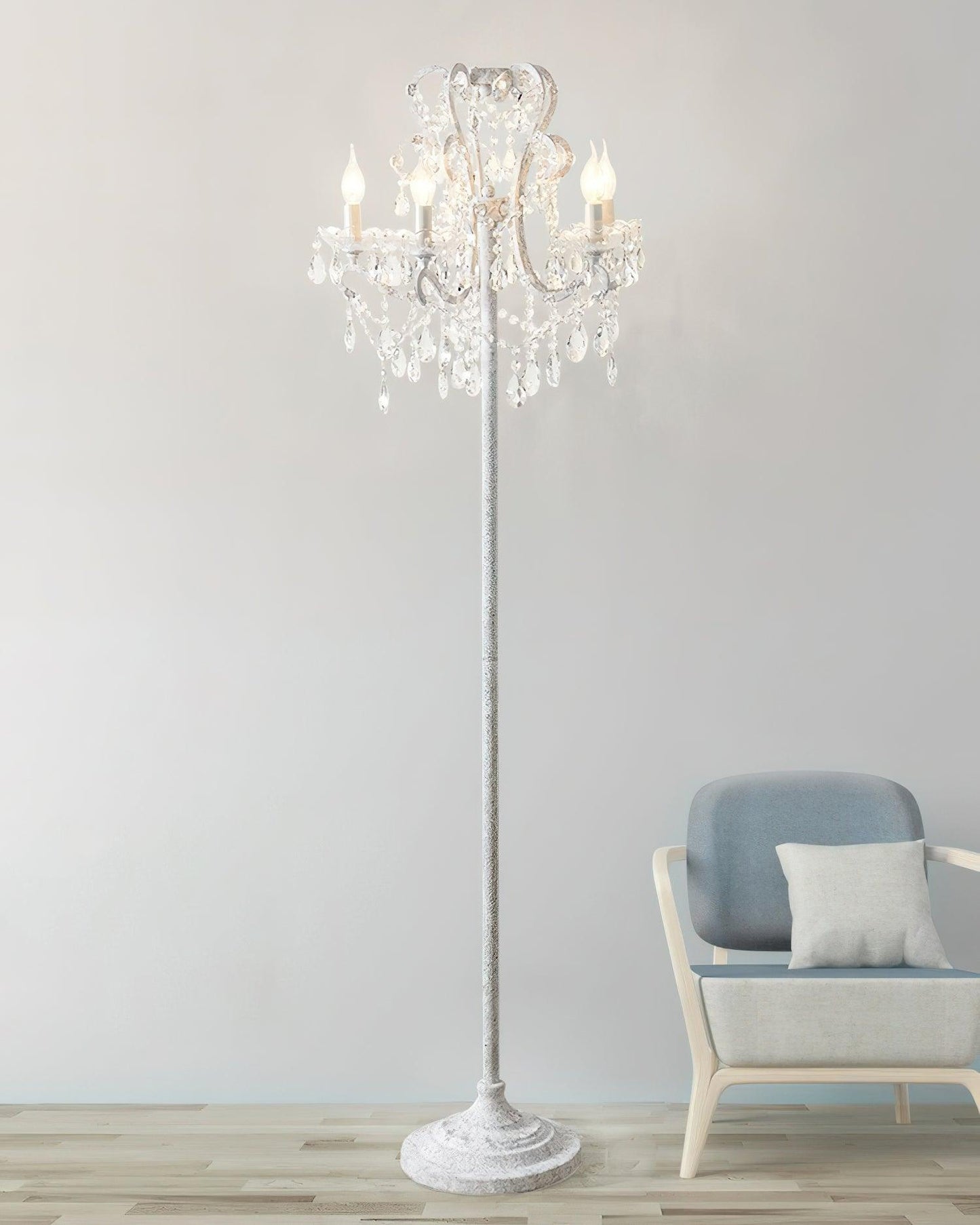 20.9" Crystal Floor Lamp