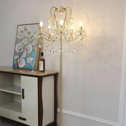 20.9" Crystal Floor Lamp