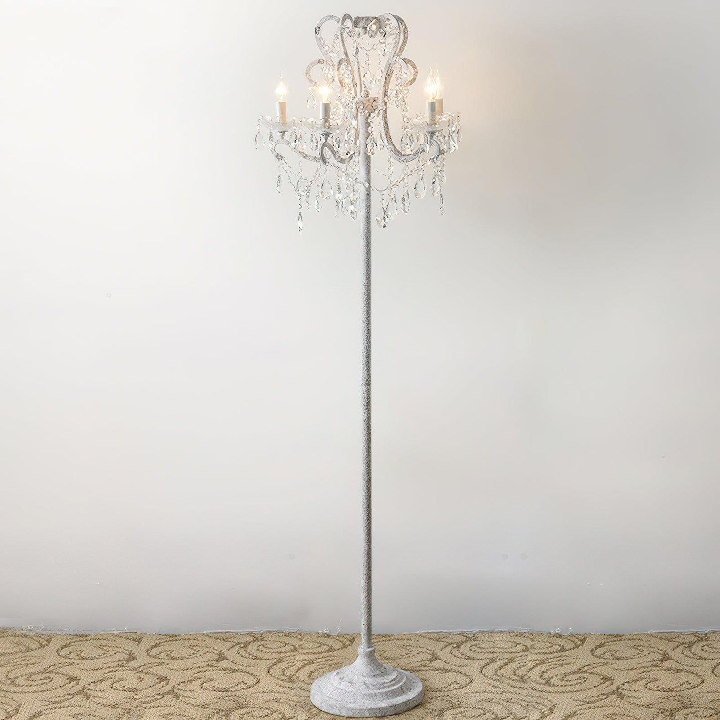 20.9" Crystal Floor Lamp