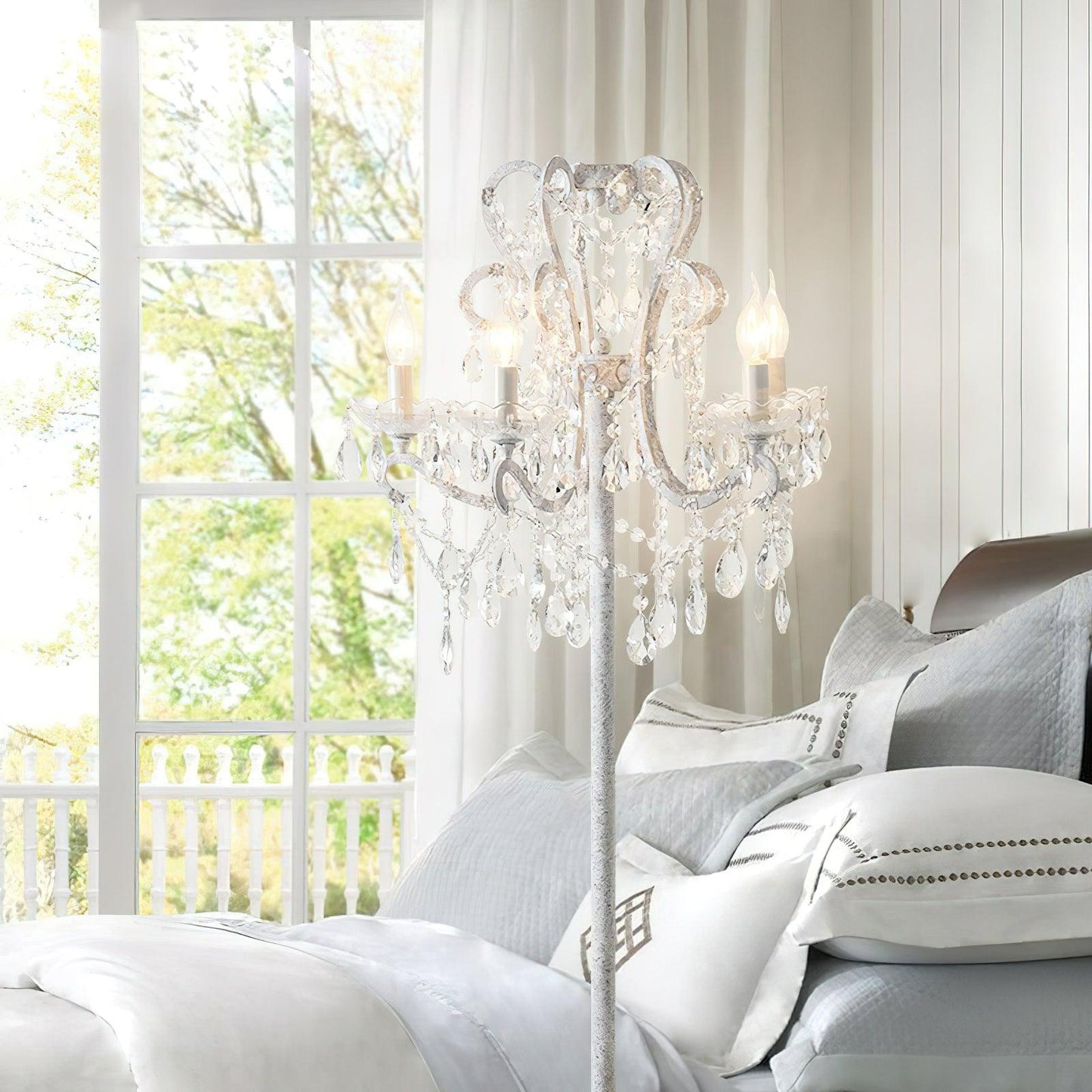 20.9" Crystal Floor Lamp