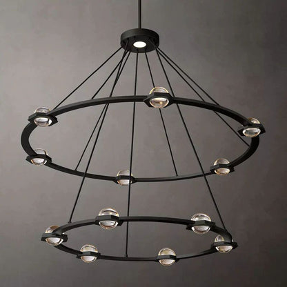 Eclatant Two-Tier Round Living Room Chandelier 48"