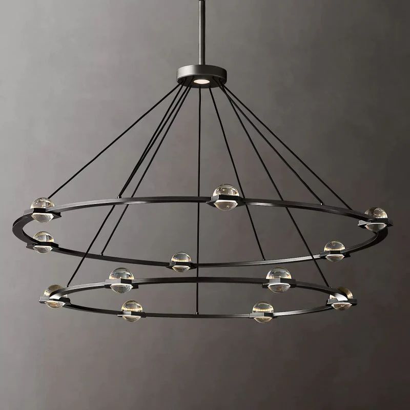 Eclatant Two-Tier Round Living Room Chandelier 60"