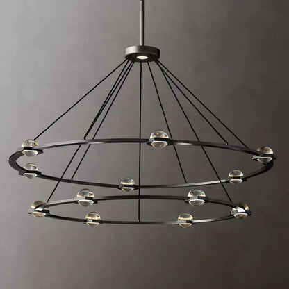 Eclatant Two-Tier Round Living Room Chandelier 60"