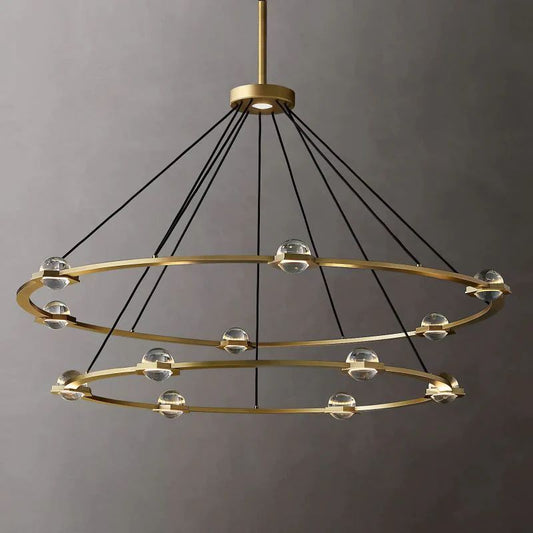 Eclatant Two-Tier Round Living Room Chandelier 60"