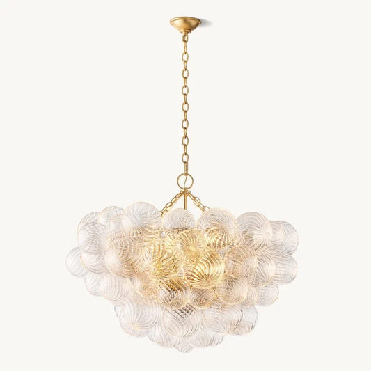 Tala Round Glass Ball Chandelier 33"