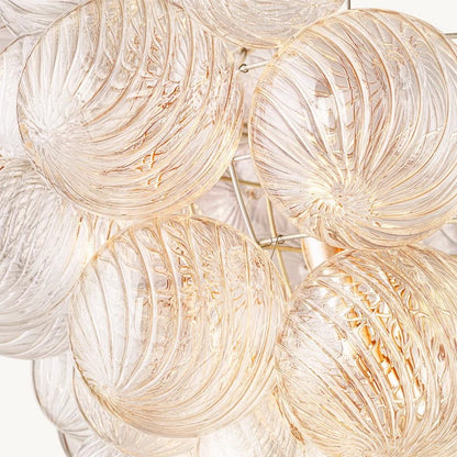 Tala Round Glass Ball Chandelier 33"