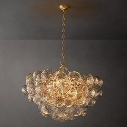 Tala Round Glass Ball Chandelier 33"