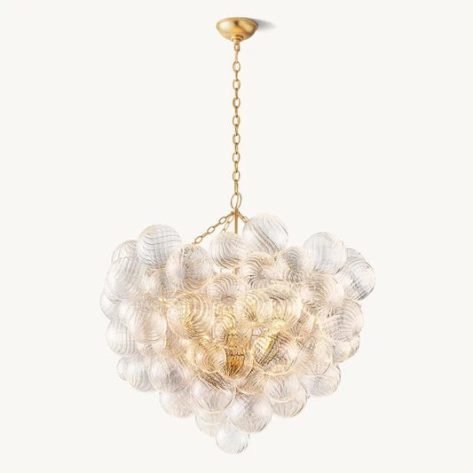 Tala Round Glass Ball Chandelier 38"