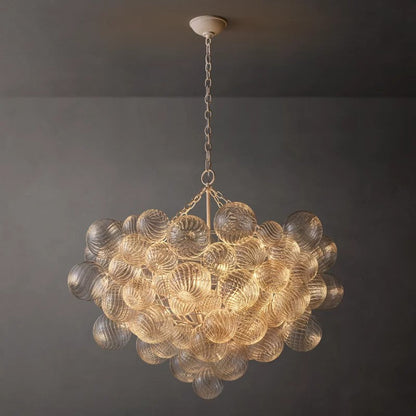 Tala Round Glass Ball Chandelier 38"