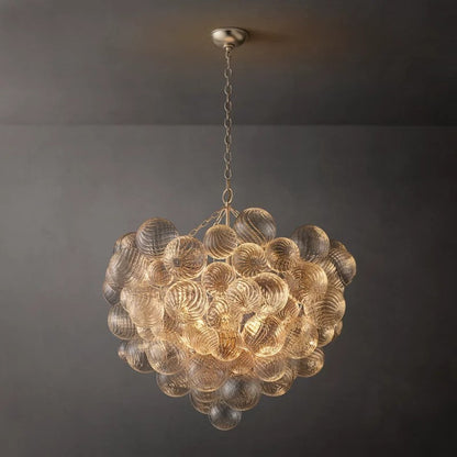 Tala Round Glass Ball Chandelier 38"