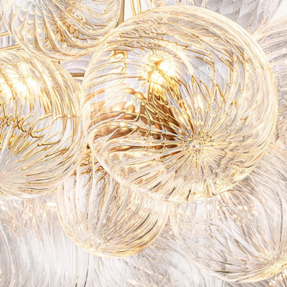 Tala Round Glass Ball Chandelier 33"