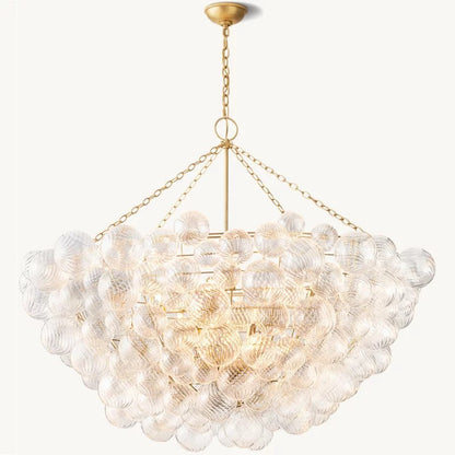 Tala Round Glass Ball  Living Room Chandelier 56"
