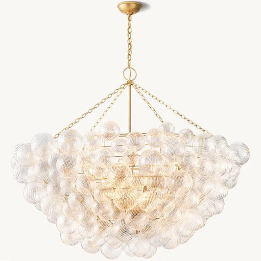 Tala Round Glass Ball  Living Room Chandelier 56"