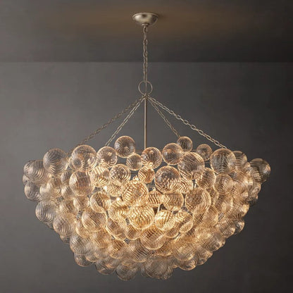 Tala Round Glass Ball  Living Room Chandelier 56"