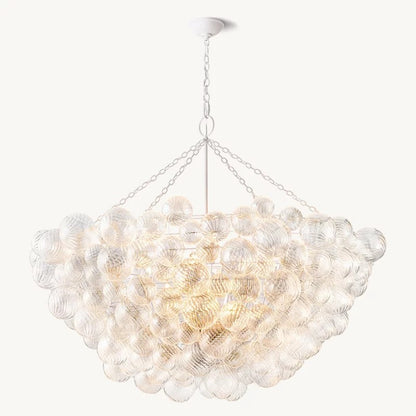 Tala Round Glass Ball  Living Room Chandelier 56"
