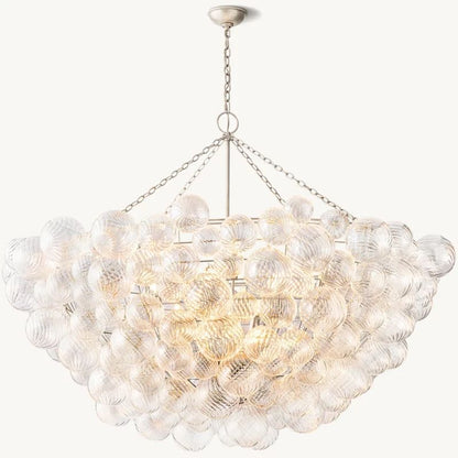 Tala Round Glass Ball Living Room Chandelier 66"