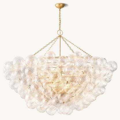 Tala Round Glass Ball Living Room Chandelier 66"