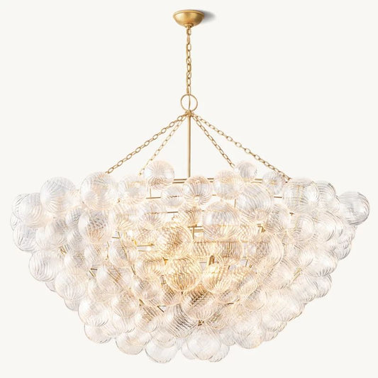 Tala Round Glass Ball Living Room Chandelier 66"