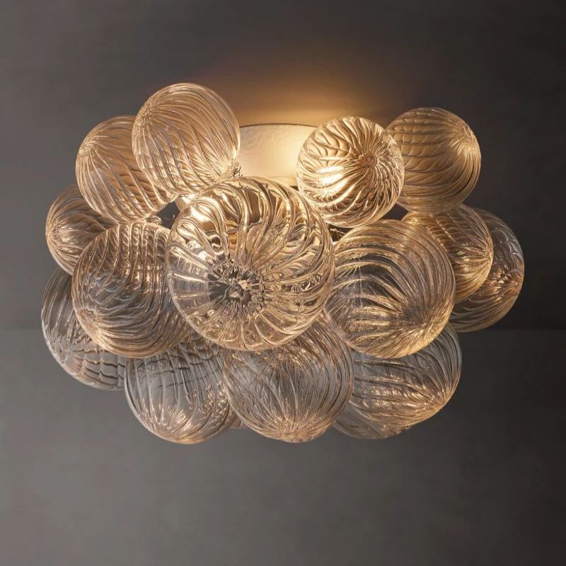 Tala Round Glass Ball Flushmount 20"