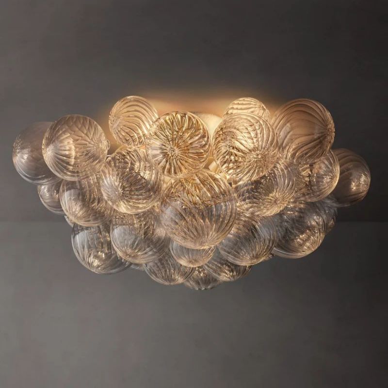 Tala Round Glass Ball Flushmount 25"