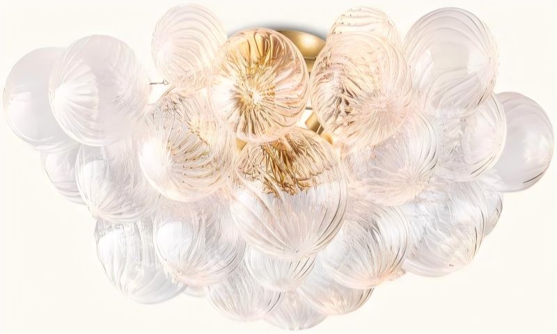 Tala Round Glass Ball Flushmount 25"