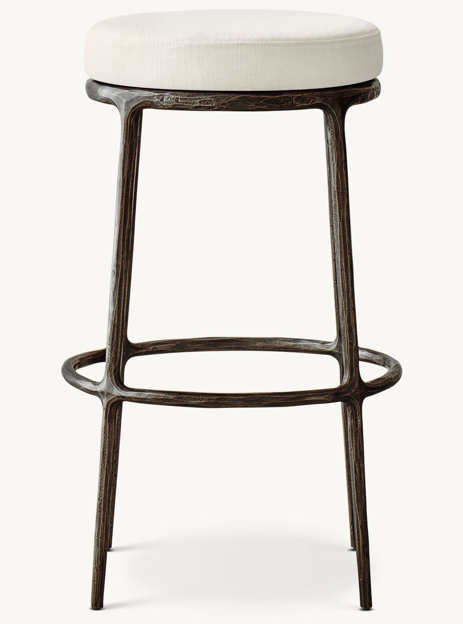 Thadeus Backless Fabric Swivel Bar and Counter Stool Living Room