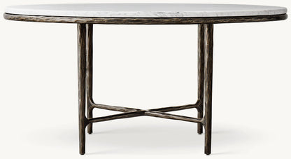 Thadeus Marble Round Dining Table