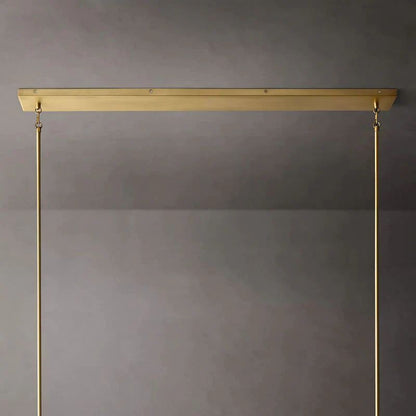 Pauille Glass Linear  Dining Room Chandelier 49"