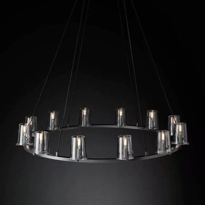Pauille Glass Round  Living Room Chandelier 48"