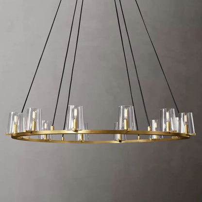 Pauille Glass Round  Living Room Chandelier 48"