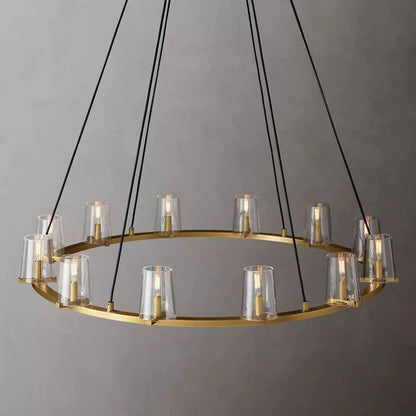 Pauille Glass Round  Living Room Chandelier 48"