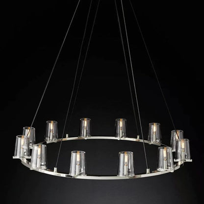 Pauille Glass Round  Living Room Chandelier 48"