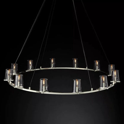 Pauille Glass Round  Dining Room Chandelier 60"