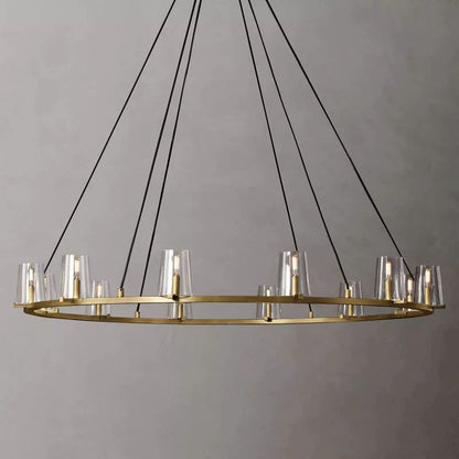 Pauille Glass Round  Dining Room Chandelier 60"