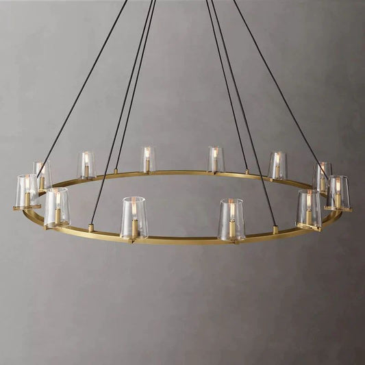 Pauille Glass Round  Dining Room Chandelier 60"