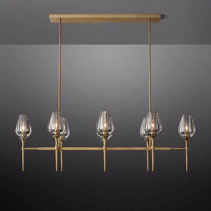 Tulip Linear Dining Room Chandelier 52''