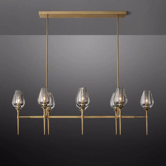 Tulip Linear Dining Room Chandelier 52''