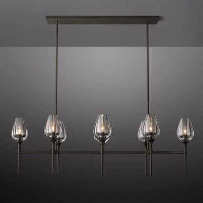 Tulip Linear Dining Room Chandelier 52''