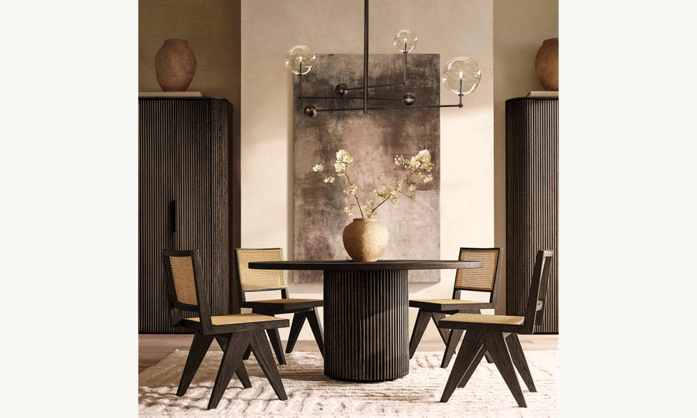 Glass Globe Mobile Three-Arm Chandelier 46"