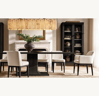 Calamette Onyx Rectangular Chandelier 74"