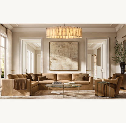 Calamette Onyx Round Chandelier 60"